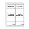 OnlyPaper 2" x 4" Shipping Labels - 100 Sheets 10