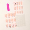 24Pcs White French Tip Press on Nails Medium Square Fake