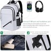 FENGDONG Laptop Backpack with USB Charging and Headphone fits 17.3