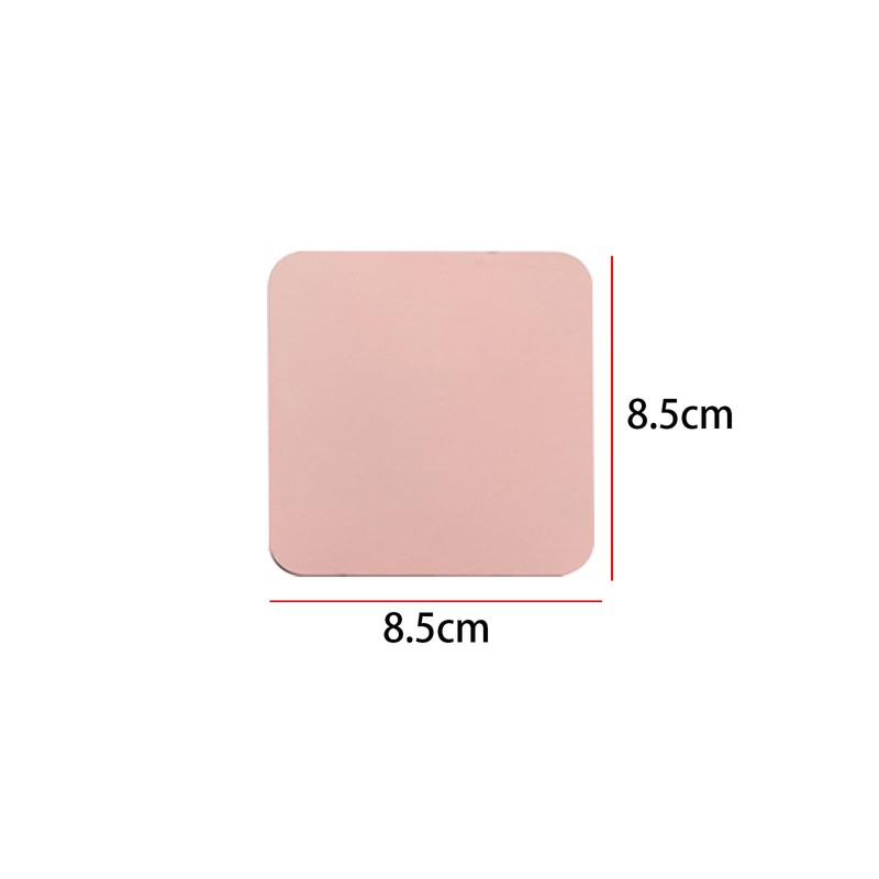 2 PCS Stainless Steel Coasters, 8.5cmx8.5cm Pink Square Coasters, Heat