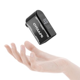 Tiny Bike Tire Pump with Gauge, CYCLAMI 120PSI Electric Bicycle Air Pump, Auto Stop, Presta and Schrader Valve Aluminium Portable Tire Inflator for All Bike, Motorcycle, Type-C Rechargeable