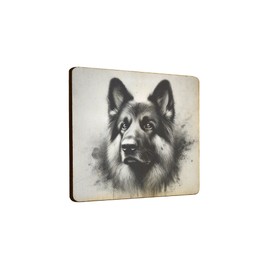 Wooden Fridge Magnet Featuring Stunning Dog Artwork, Ideal for Animal Lovers and Home Decor (mag-kf25-202)