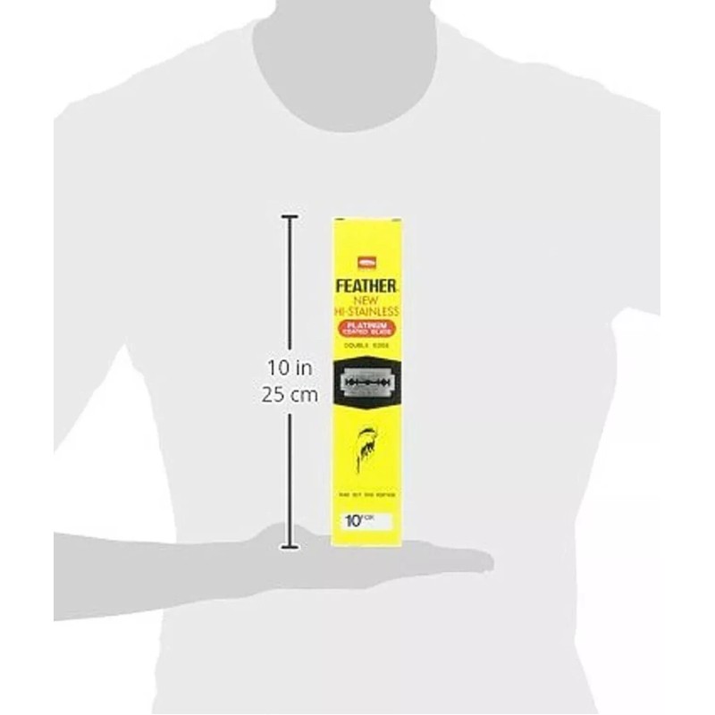 Feather 200 FEATHER New Hi-Stainless Platinum Coated Double Edge Safety