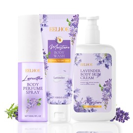 Bath Sets for Women Gift Teen Girls Gifts - Lavender Gift Set for Women - Birthday Gifts for Women,Spa Gifts for Women,Relaxing Gifts for Women - 3pcs Spa Kit with Body Wash, Body Cream, Body Mist