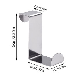 XZSomaloy 10Pcs Over Door Hooks Stainless Steel Door Hanger Z Hooks Strong Reversible Hook Hangers Coat Hooks Suitable for Bedroom Bathroom Kitchen Wardrobe