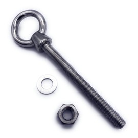 Pack of 2 Eye Bolts M6 x 80 mm Eye Bolt Long Eye Bolt Stainless Steel V4A A4 AISI316 (2, M6 x 80 mm)