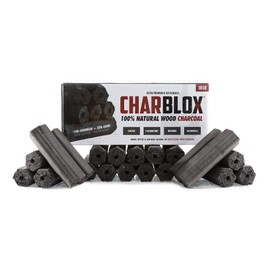 CHARBLOX 10LB Ultra Premium Grilling Charcoal Logs - 100% Natural, Lasts 5 Hours, Sustainable, for Grilling/BBQ/Smoker/Big Green Egg/Kamado/Ceramic Grill/Weber/Yakitori, Thai/Binchotan Alternative