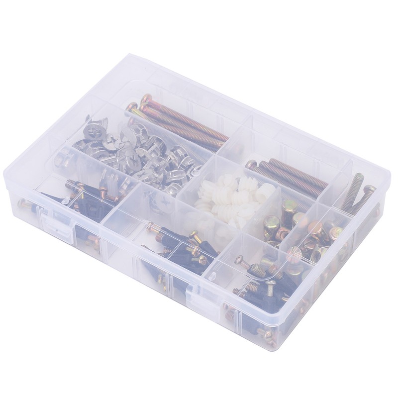 125Pcs Furniture Hardware Screw PreInserted Nut Eccentric Wheel 3in1 Connecting