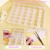 1 Pack 36 Grids Plastic Organizer Container with Adjustable Dividers,
