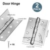 HOTUT Stainless Steel Hinge, Pack of 2 Hinges, Foldable, 100