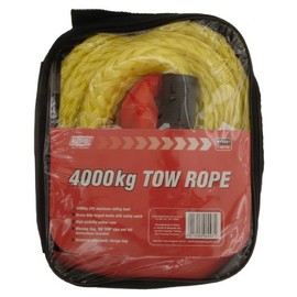 Maypole Heavy Duty 3.5m Tow Rope 4000kgs with Forged Hooks, 'On Tow' Sign, 4 tonnes for Car, 4x4, Van Recovery