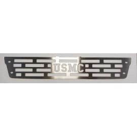 Mountains2Metal USMC Bumper Grille Insert Brushed SS fits 2015-2019 GMC Sierra 2500 3500 HD