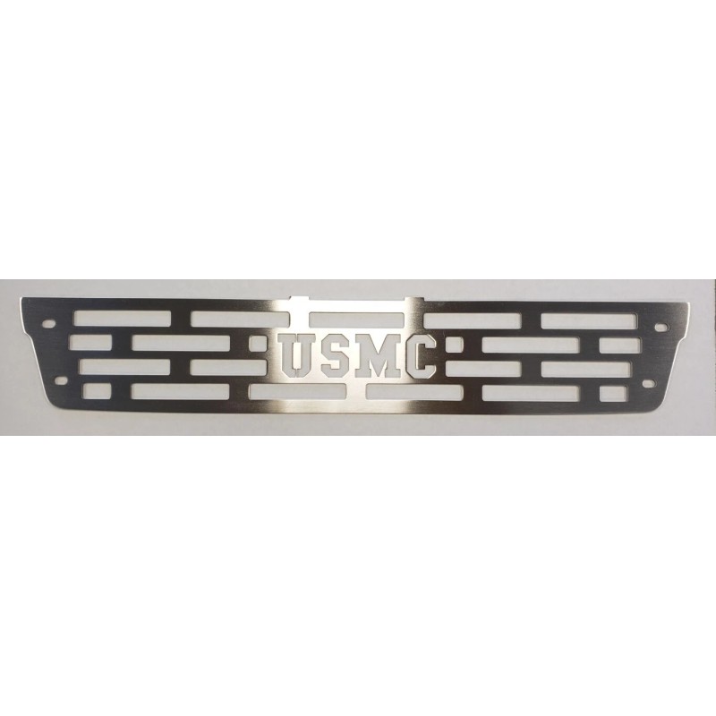 Mountains2Metal USMC Bumper Grille Insert Brushed SS fits 2015-2019 GMC