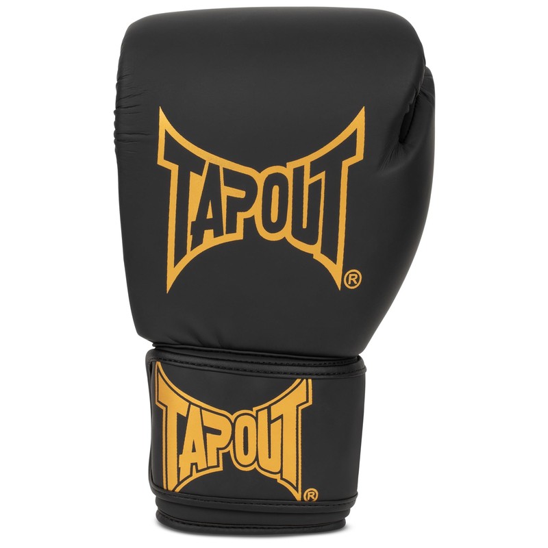 Tapout Torrey Black/Gold 10 oz Faux Leather Boxing Gloves (1
