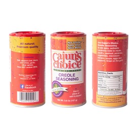Cajun's Choice Seasoning Variety Pack: Creole Seasoning 3.8 oz (2) + Blackened Seasoning 2.75 oz (2) Cajun's Choice Louisiana Foods