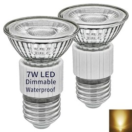luckmax E27 LED warmweiß 3000K dimmbar Strahler,Hohe Helligkeit JDR 5W LED (entspricht 50-60W Halogenlampe),Glasreflektor,Wasserdicht,36° schmaler Abstrahlwinkel, 230V,Innenbereich Spotbeleuchtung