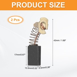 sourcing map 2 Pack CB-153 Carbon Brushes Set Replaces 16x13.5x6.5mm for Most Power Tools Electric Hammer Drill Motor Circular Saws Replacement Part