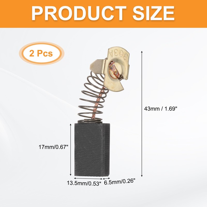 sourcing map 2 Pack CB-153 Carbon Brushes Set Replaces 16x13.5x6.5mm