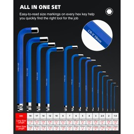 ROTATION 14pc Jumbo Hex Key Set (Metric)