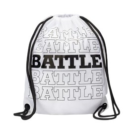 Battle Repeater Cinch Bag, Drawstring Closure, Lightweight (White)