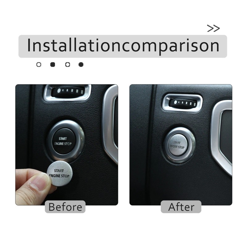 klend-cartrim Engine Start Stop Push Button Switch Sticker Fit LR4