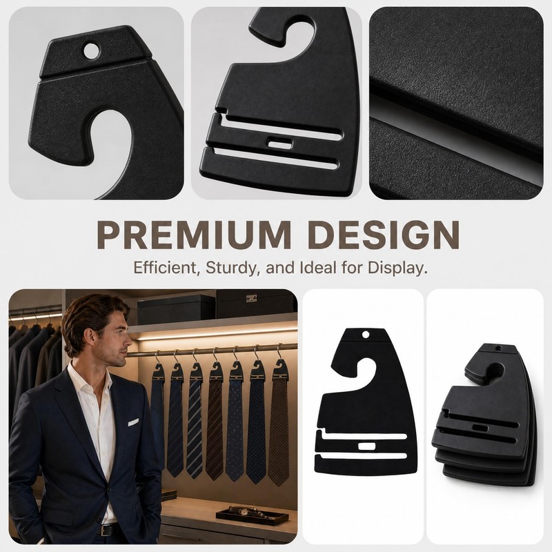 20Pcs Tie Holder Hangers Plastic Necktie Holders for Men Closet