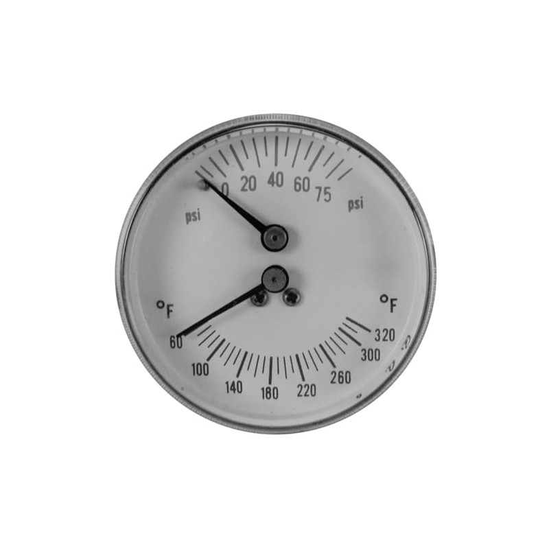 Pasco 1435 21/2quot; Temp Pressure Boiler Gauge