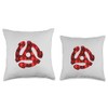 45 Record Adapter RPM Music Spindle Red Plaid Pattern Throw