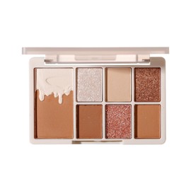 Eyeshadow Palette, Hot Topic on SNS, High Color, No Discarded Colors, Eye Shadow, Glitter, Aisha Palette, Cosmetics, 7 Colors, Daily Use, High Color, Lasting Unique Powder, Cosmetic Tray (01# Almond)