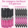 Set 12 Delineador Ojos Y 12 Rimel Larga Duración Waterproof