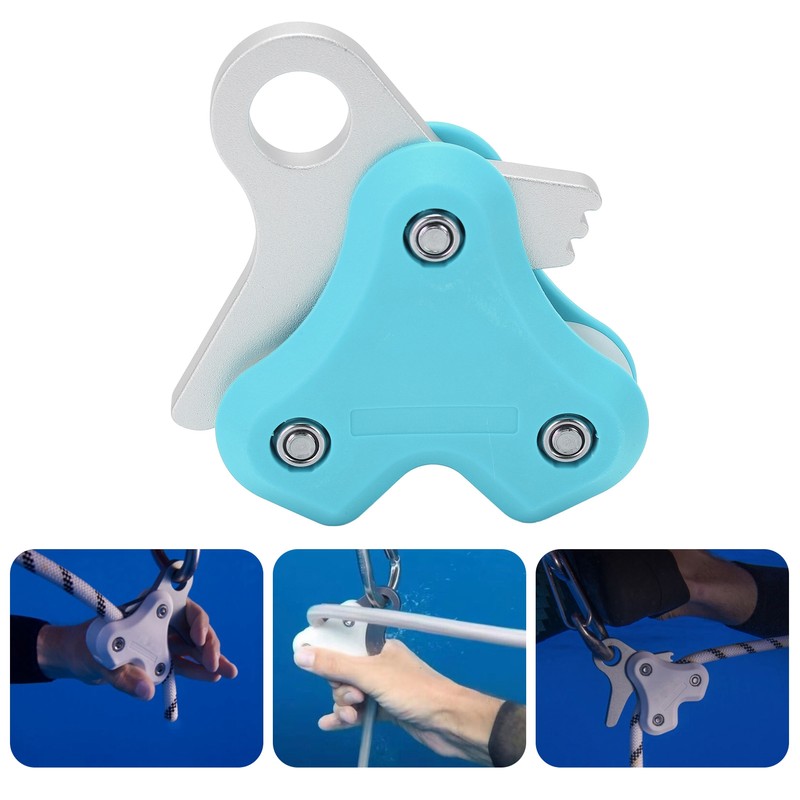 Aluminum Alloy Pulley Scuba Free Diving Buoy Metal Rope Retractor