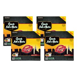 Chock Full o'Nuts Original Coffee, Compatible with Keurig K-Cup Pods, 32 CT (Pack of 4)