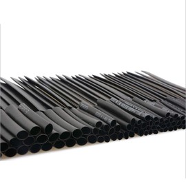 Y Yakunitatsu Heat Shrink Tubing, Insulation Tubing, Waterproof, High Flame Retardant, Shrinkable Tubing, Black, Φ0.04 - 0.6 inches (1 - 14 mm) (Set of 127 Pieces)