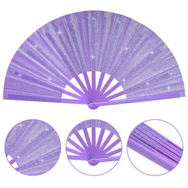 tiggell Large Line Dancing Rave Fans, Popping Clacking Fans for Boots On The Ground Dance for Festival Wedding Party Performance Decoration 13 inch
