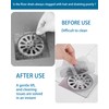 60PCS Disposable Shower Drain Hair Catcher Stickers, Adhesive Mesh Trap