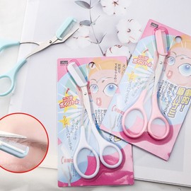 Eyebrow trimming scissors with comb - 3. Blue / 빗달린 눈썹정리 가위 - 3.블루