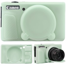 Supmay Camera Case for Canon PowerShot SX740/ SX730 Digital Camera, Soft Silicone Protective Bag Removable Lens Cover, Silicone Cover Rubber Soft Camera Case, Jelly Green