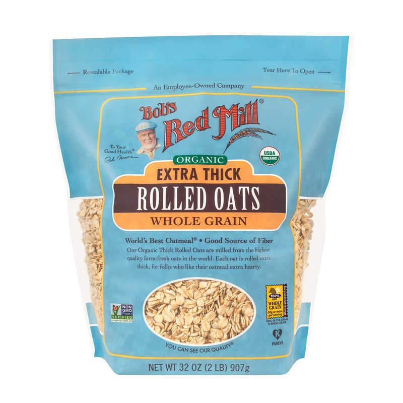 Bob's Red Mill Organic Extra Thick Rolled Oats, 32oz (Pack
