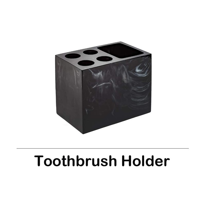 5-Piece Bathroom Counter Top Accessory Set - Dispenser for Liquid