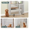 Semiocthome Freestanding Bamboo Dog Gate - 2 Panels, 24" Height
