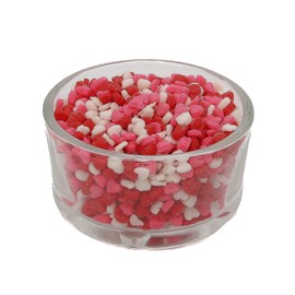"Valentine Heart Mix Mini Confetti Quins Sprinkles, OliveNation Valentine Hearts Candy Quins Edible Decoration - 1 lb"