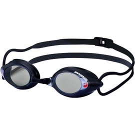Swans SRX-NPAF SMBK Swimming Goggles, Made in Japan, Smoke Black, Racing, Cushioned, Fina Certified