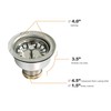 Highcraft 9754 Kitchen Sink (3-1/2 Inch) Stainless Steel Drain Assembly