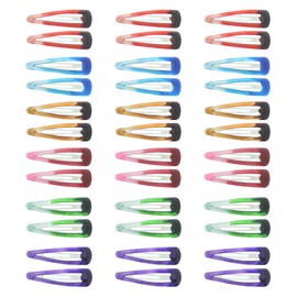 Zac's Alter Ego Set of 36 Assorted 5cm Translucent Dark Two Tone Sleepy Clips/Snap Hair Clips