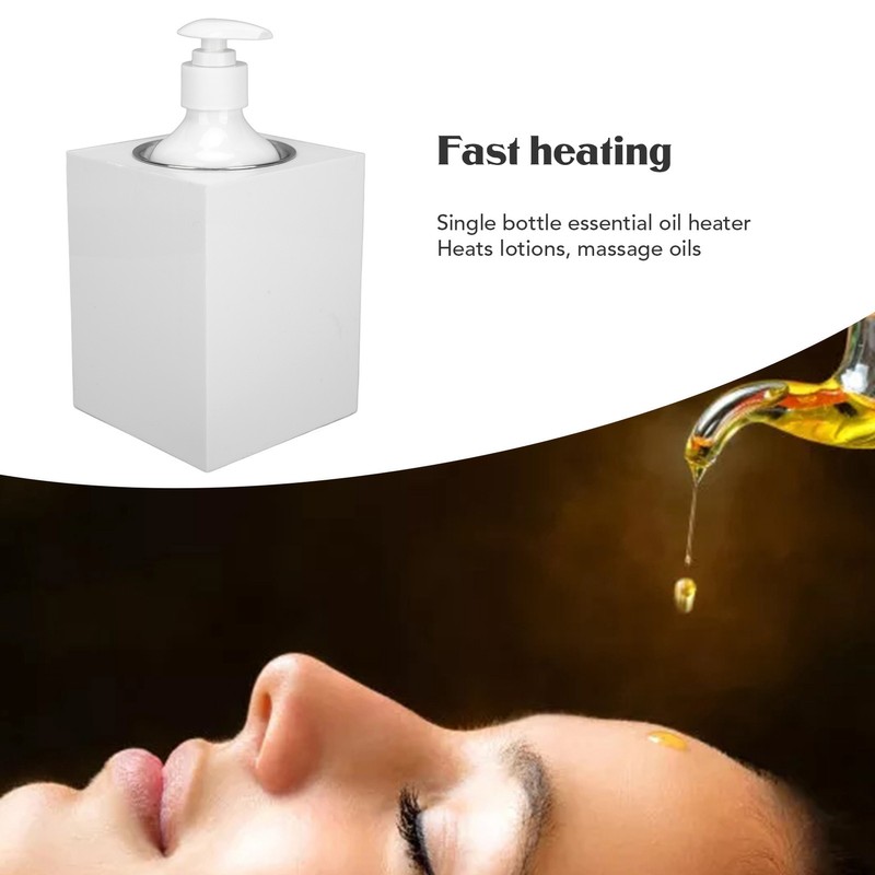 Massage Oil Heater Single Bottle Adjustable Aluminum Alloy Inner Liner