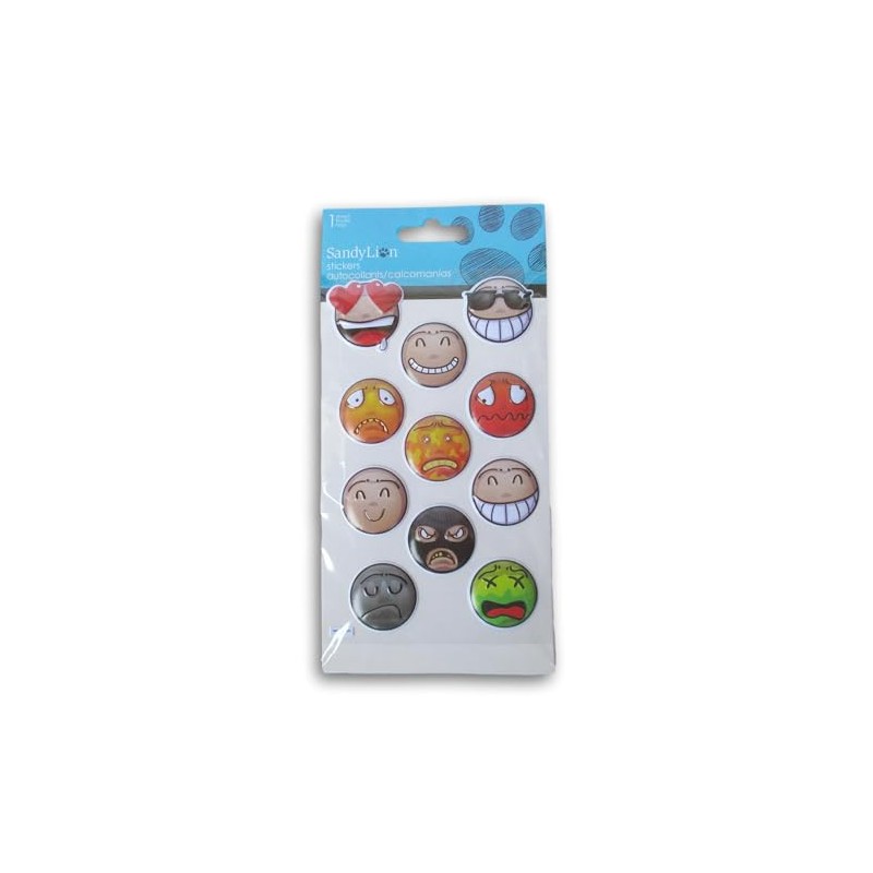 Happy Face 3D Stickers for Crafts, Scrapbooks - Expressions Emotions