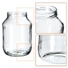 KADAX Preserving Jars 1.7 L with fi89 Screw Lid, Large