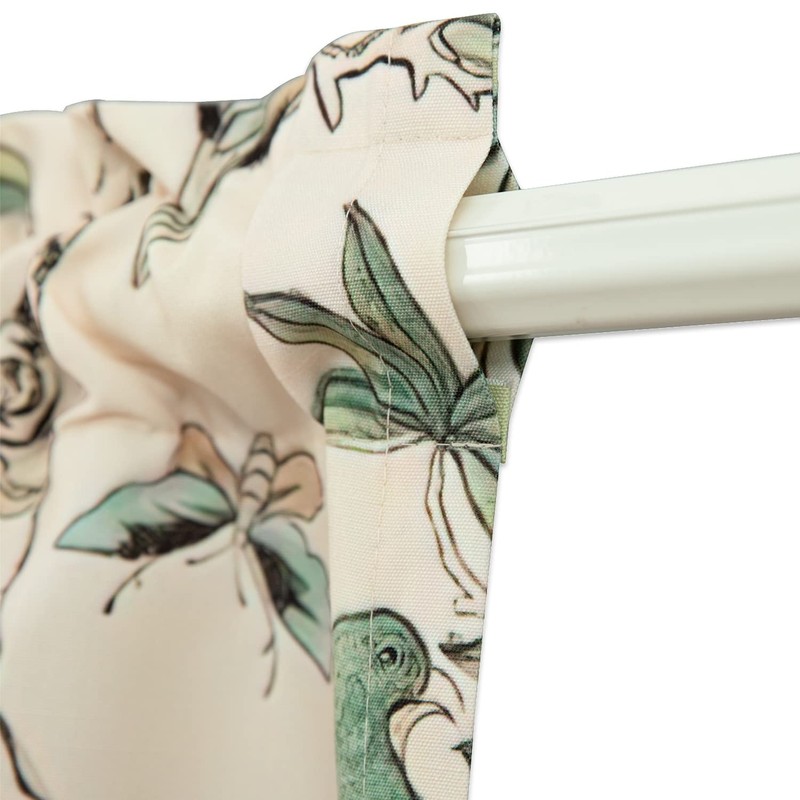 Leeva Tie-up Window Valance Curtain for Study Room, Linen Energy