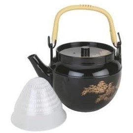 JapanBargain, Japanese Plastic Teapot Melamine Tea pot for Home or Restaurant Made in Japan, Black (2, 38 oz)