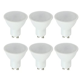 MiniSun Pack of 6-5w High Power Long Life 50w Replacement Energy Saving LED GU10 Frosted Lens Bulb [6500K Cool White]